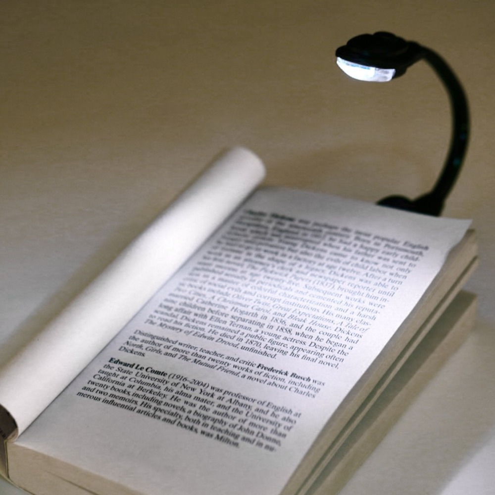 Mini Flexibele Clip-On Bright Book Light Night Lamp Kleine Gewicht voor Laptop Witte LED Boek Leeslamp met zacht Licht