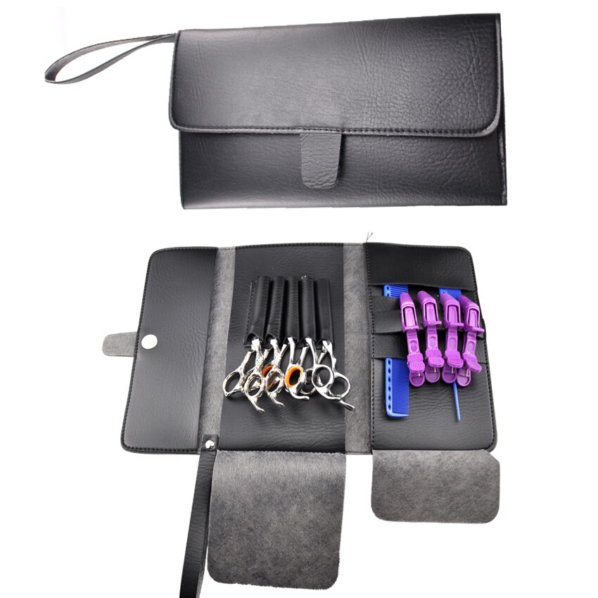 Kapper Gereedschap Tas PU lederen Schaar Hand Zak Kan Houden 5 Stuks Schaar Kappers Schaar Portemonnee Voor Kammen