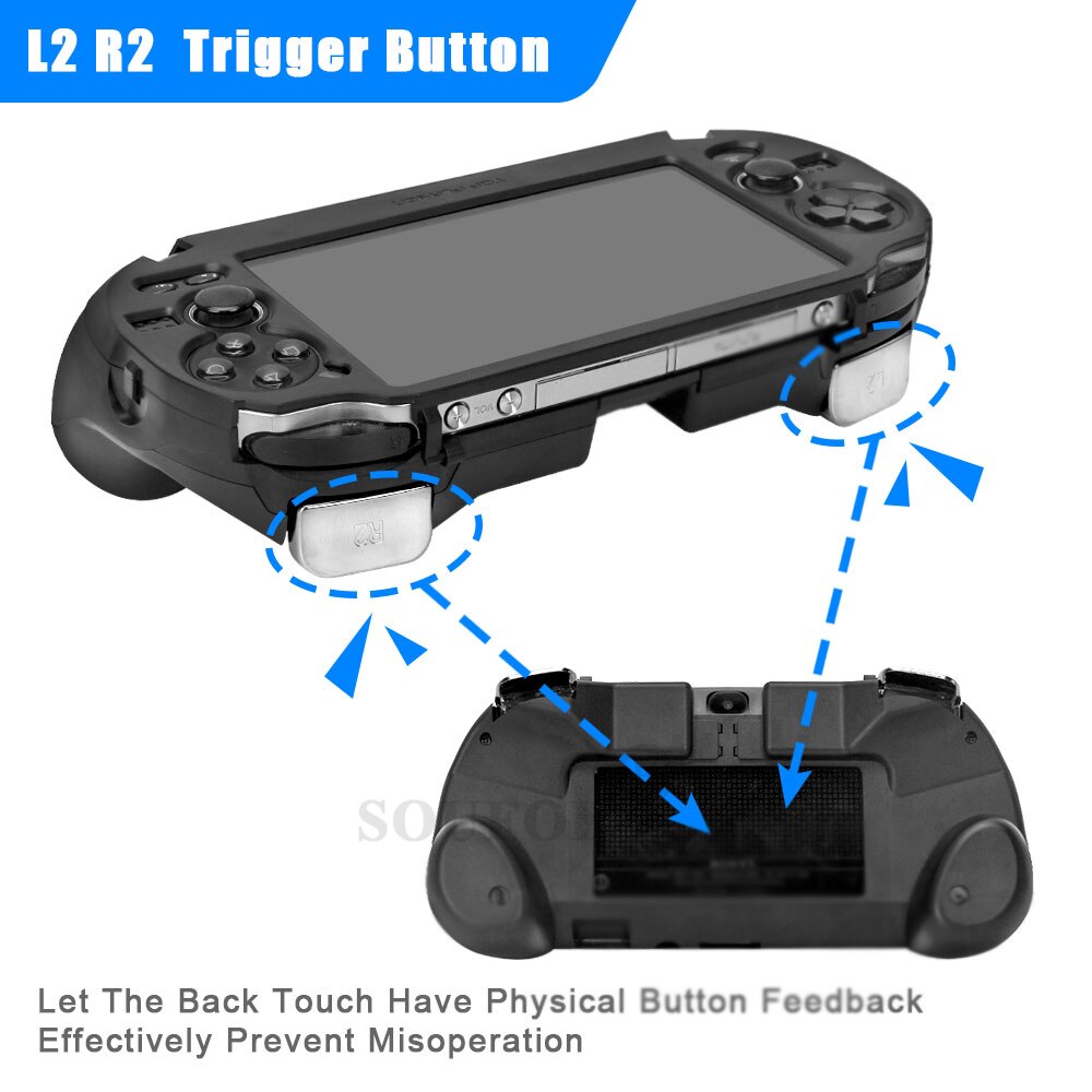 neueste Gamepad Regler Joystick Hülse fallen für Sony PS Vita Fett/PSV 1000 Spiel Konsole Wiht L2 R2 Abzug Griff Tasten