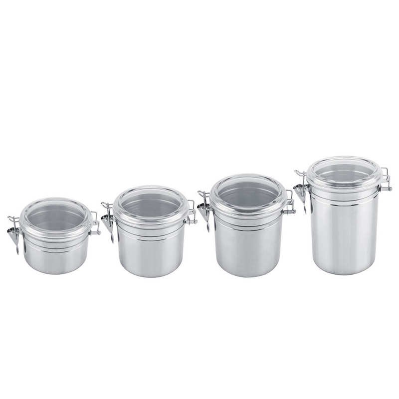 Stainless Steel Coffee Container Vacuum Sealed Storage Jar for Sugar Tea Bean Coffee Coffee Container Storage Canister Set Bean