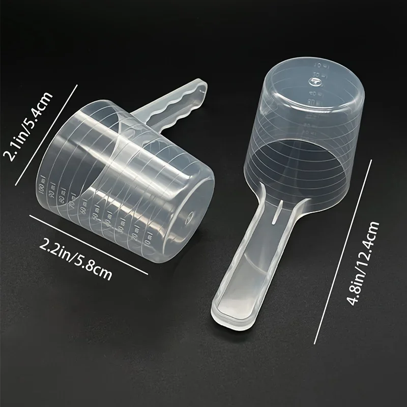 1 Pc Transparante Huisdier Maatlepel Met Schaal Plastic Hond Kat Voeden Schop Huisdier Servies Levert 50G 100 Ml
