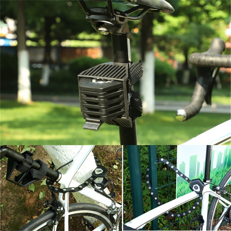 Fietsslot Met 3 Toetsen Opvouwbaar Hamburg-Lock Legering Anti-Diefstal Sterke Beveiliging Fiets Vouwen Lock Beugel fiets Kettingslot