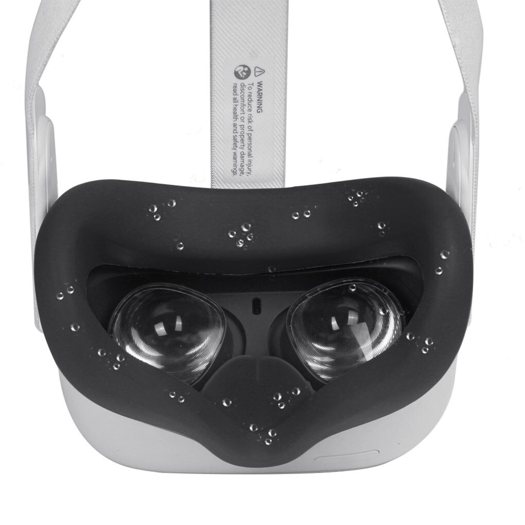 Cubierta de silicona antisudor para gafas VR, para Oculus Quest 2, antifugas, con bloqueo de luz