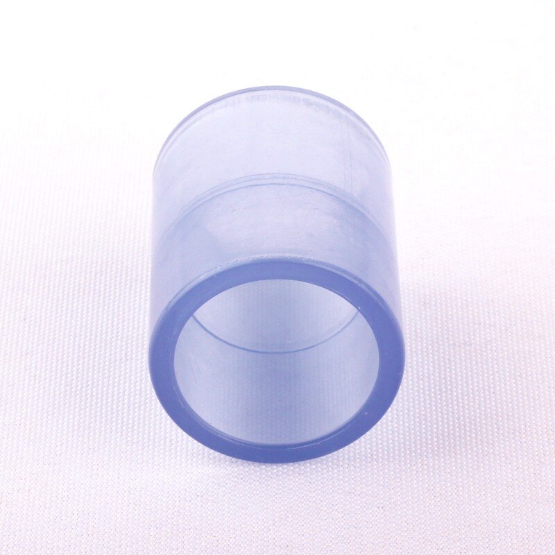 Inner Dia 25mm 1 Inch Socket Transparent PVC Pipe Equal Coupling Plastic Straight Connector Adaptors