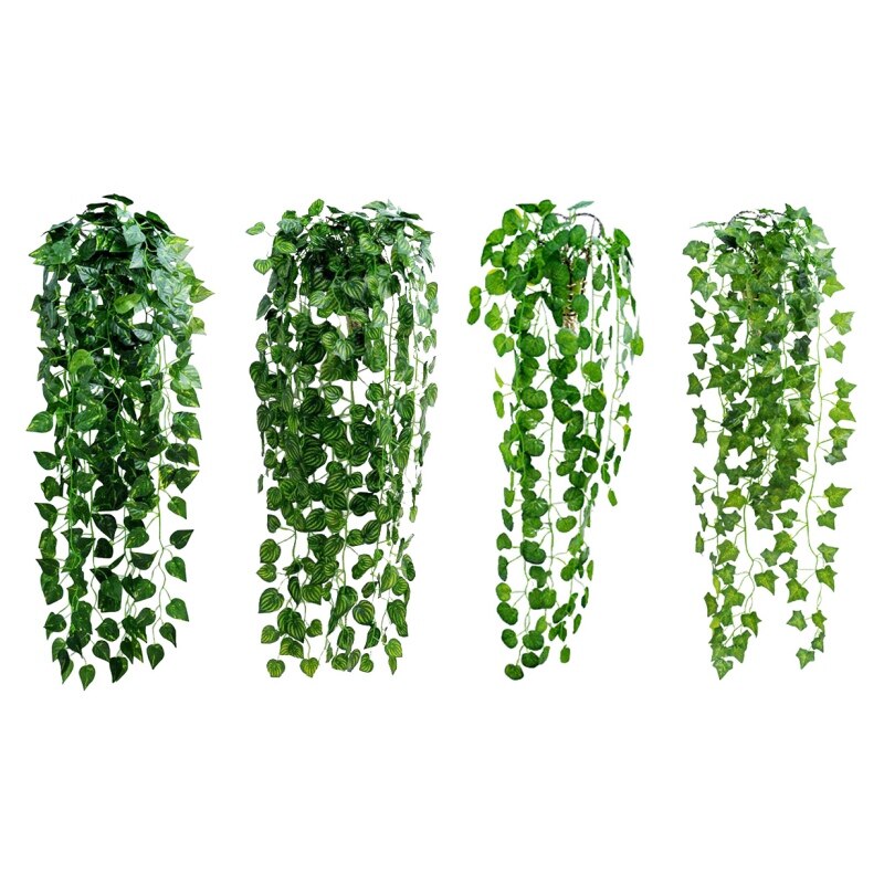 Artificial Outdoor Garden Green Leaf Garlands Hanging Silk Family