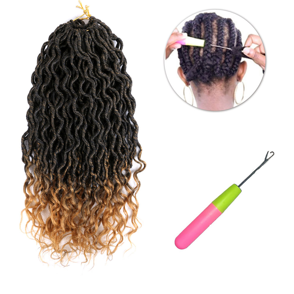 ZYR Faux Locs Curly Ends Ombre Crochet Hair 24 roots Hair-Extension For African Women