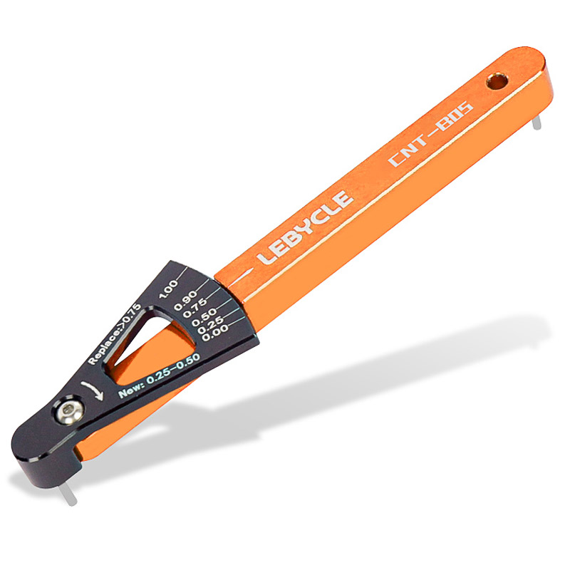 LEBYCLE-indicador de desgaste de cadena de bicicleta de montaña, medidor de eslabones, comprobador de aleación de aluminio, herramientas precisas de reparación de bicicletas de carretera