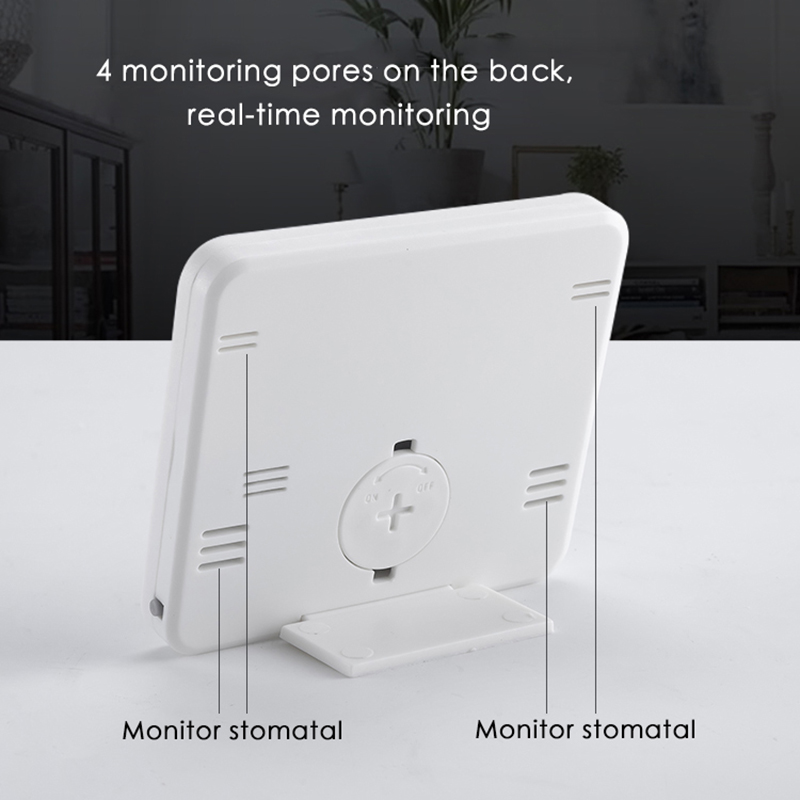 Junejour multifunktions termometer hygrometer automatisk elektronisk temperatur fugtighedsmonitor ur stor lcd-skærm