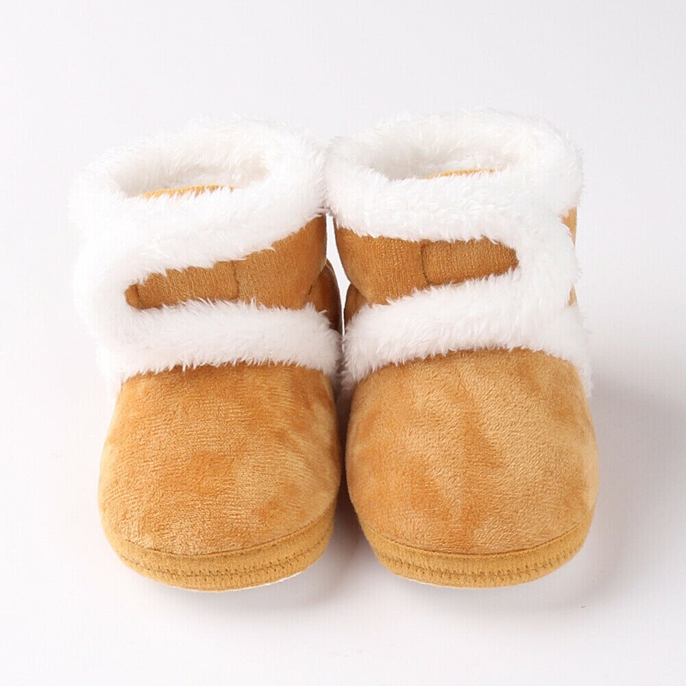 Kinderen Laarzen Pasgeboren Baby Leuke Winter Booties Zool Kinderwagen Schoenen Warm Boot Crib Prewalker Unisex Leuke Schoenen 0-18M: B / 0-6 months