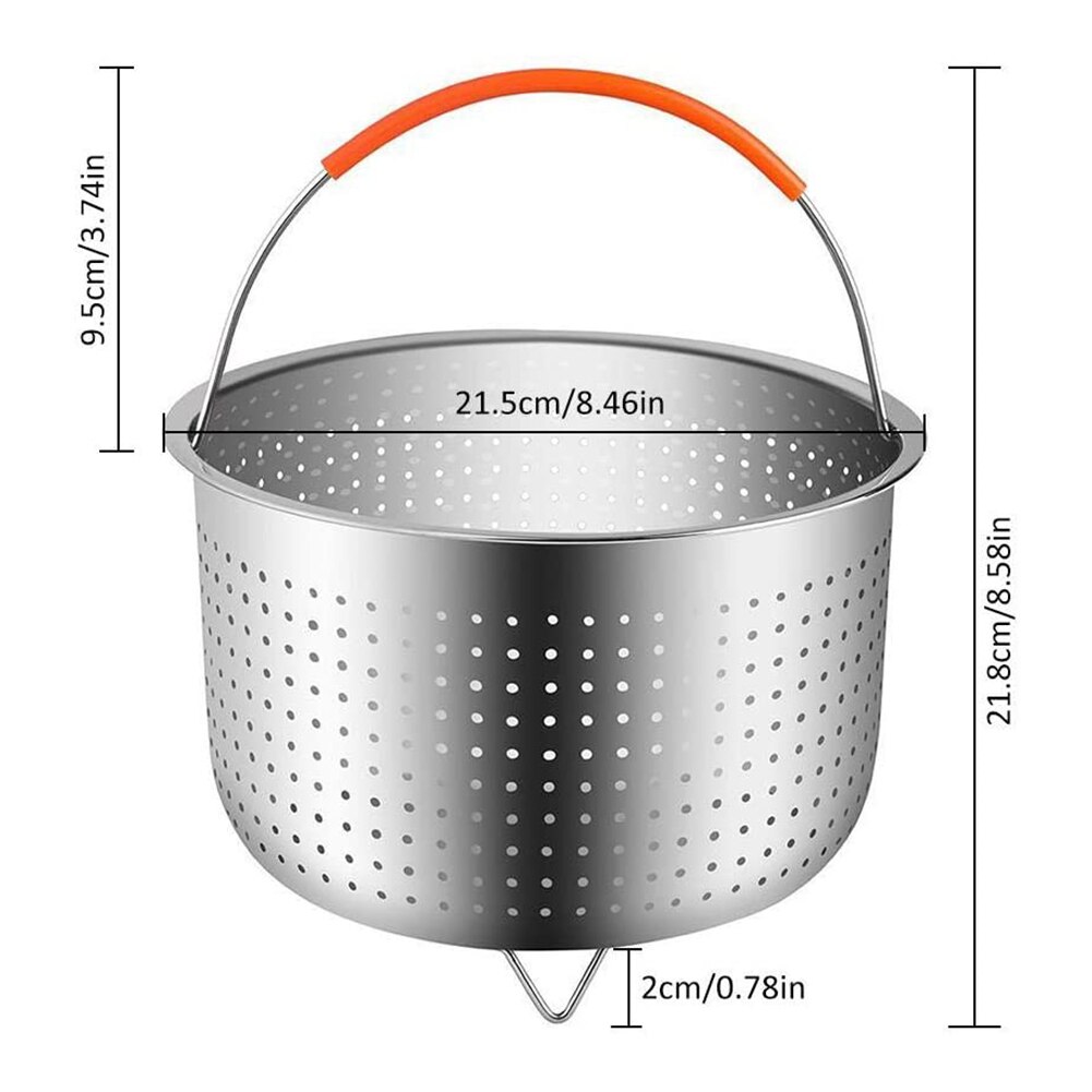 De acero inoxidable cocina canasta de vapor olla a presión Anti-escaldadura vapor Multi-función de limpieza canasta Cookeo Accesorios: Default Title