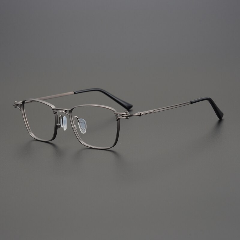 Gafas de titanio puro ultraligeras para hombre y mujer, lentes Retro para miopía, cara grande, cuadradas, antirradiación, decoloración, montura