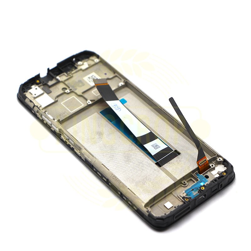 Original för redmi 9t lcd-display + pekskärmspanel digitaliserare montering med ram för redmi 9t j19s m2010 j 19sg lcd