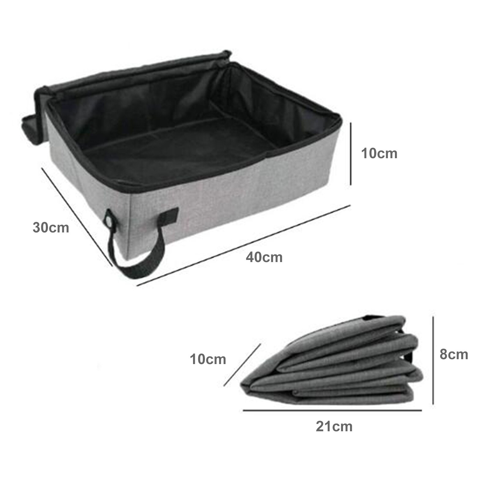 Travel Cat Litter Box Portable Cat Litter Box with Lid Collapsible Waterproof for Outdoor Travel Cat Basin Folding Cat Toilet
