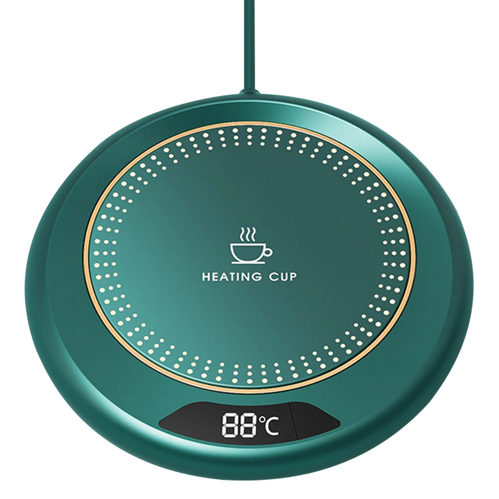 Electric Coffee Warmer USB Plug Coffee Mug Warmer 3 Temperature Setting Portable Cup Warmer for Heating Coffee Beverage Milk Tea: light yellow