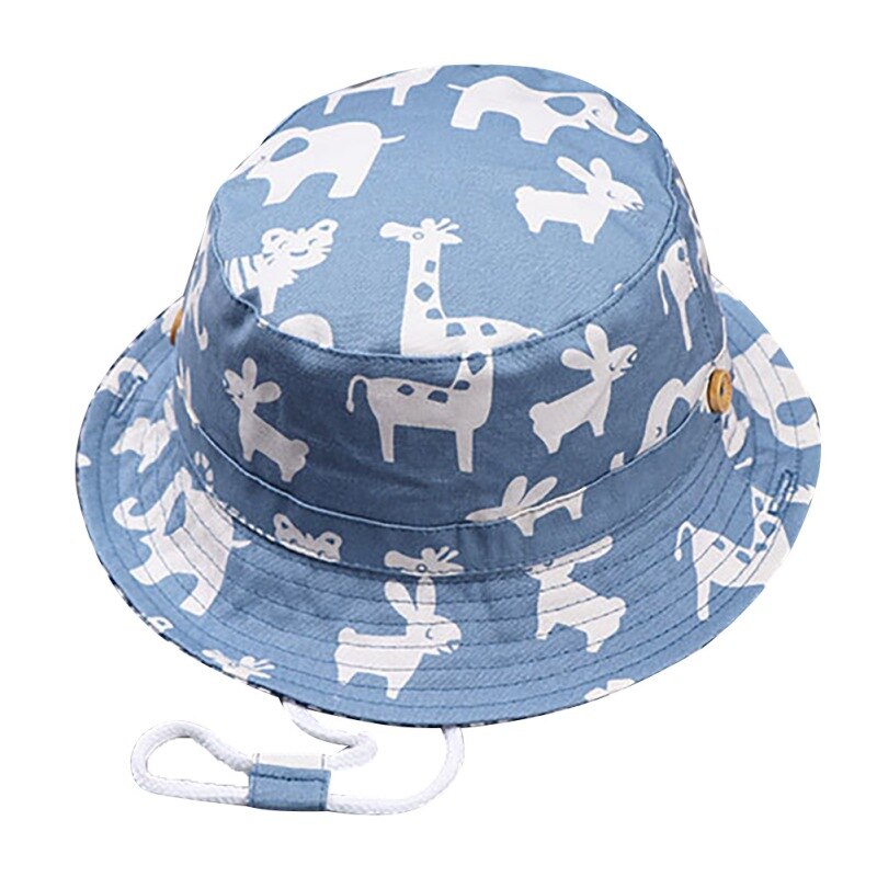 Pojkar keps sommar barn bebis solhatt unisex strand flickor hink hatt tecknad spädbarn mössa: Svart / 2-4t