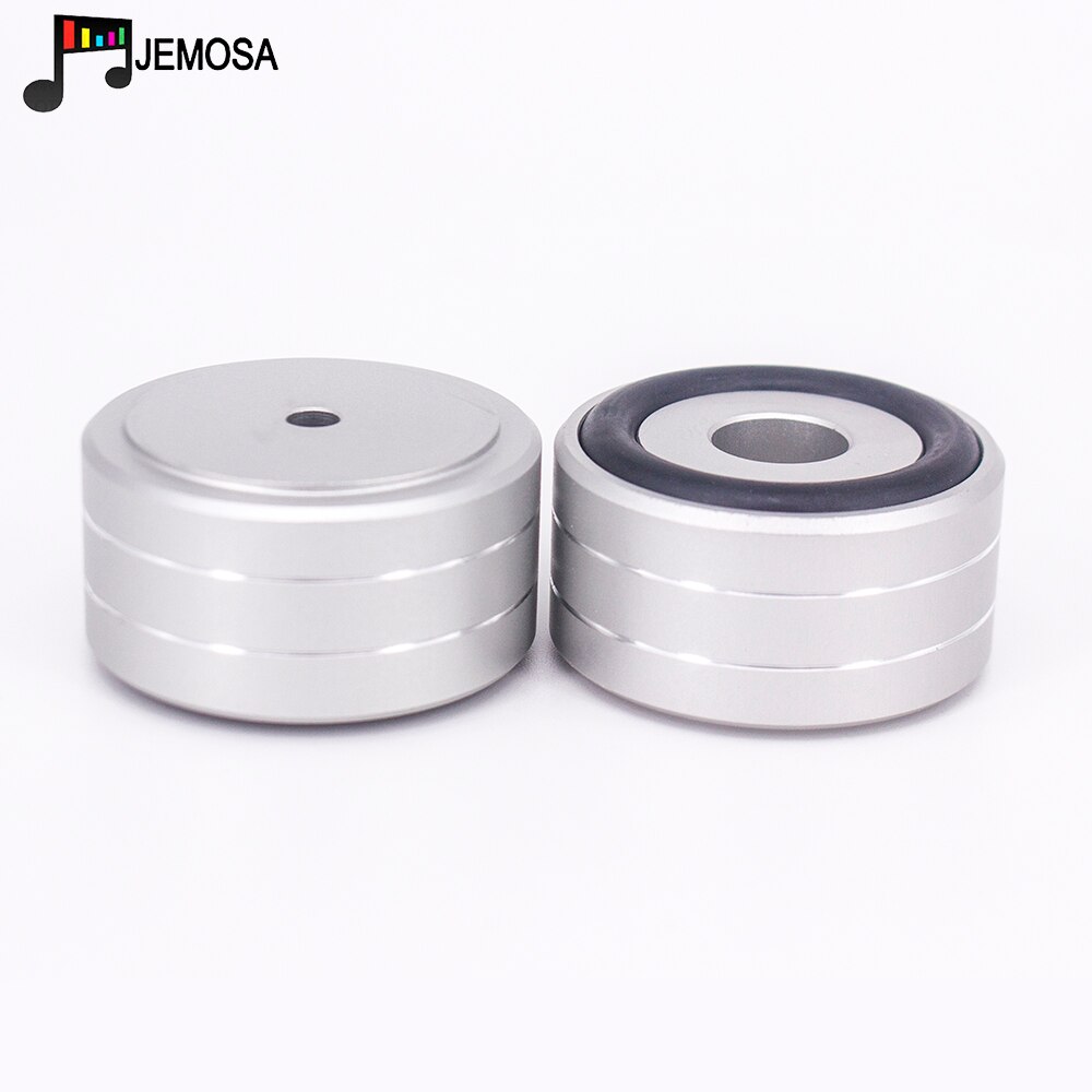 4PCS 40*20mm Aluminum Amplifier Feet Shock Absorber Amplifier Rubber Feet HIFI Turntable Feet Audio Speaker Isolation Feet Pad