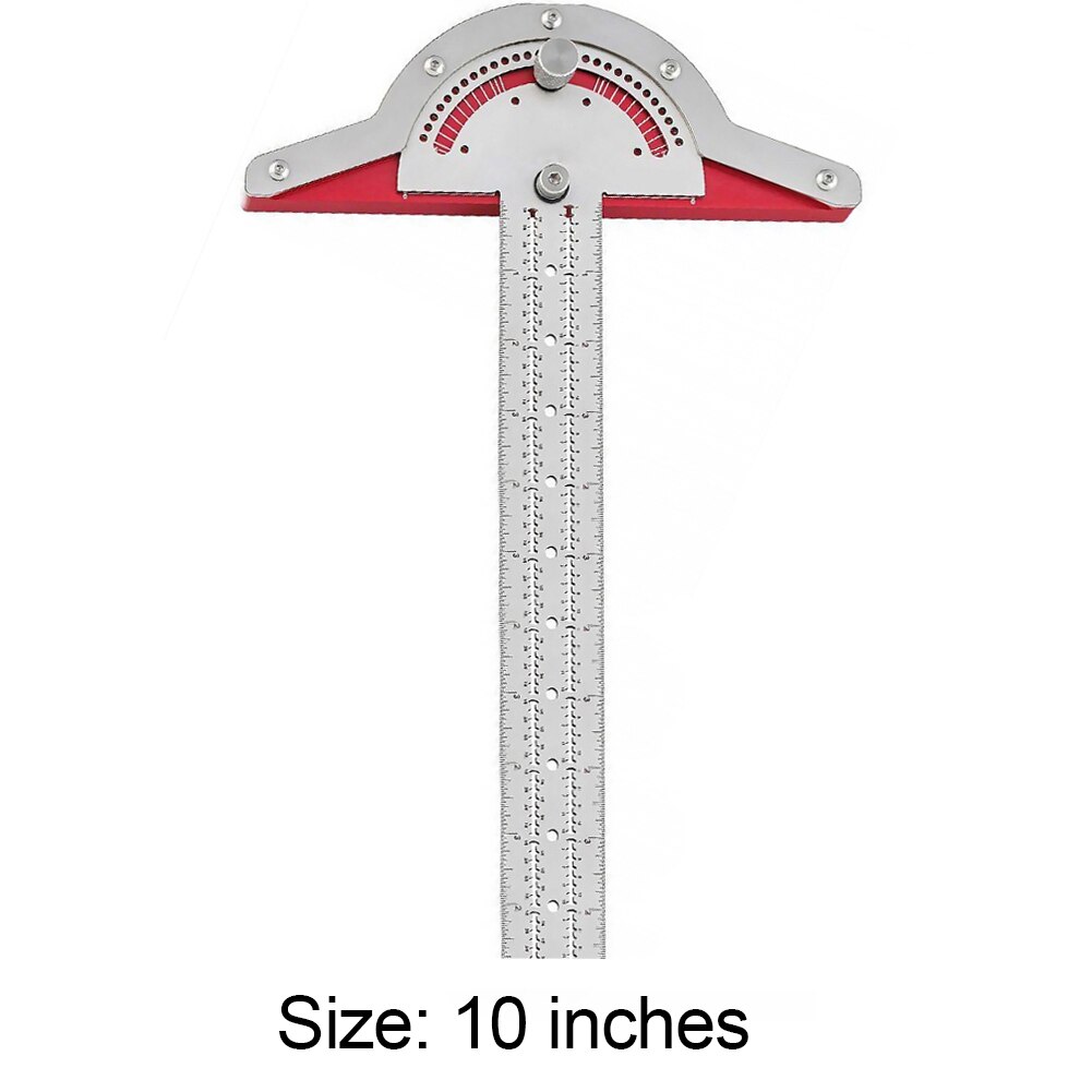 Multifunction Woodworkers Edge Rule Inch MM Woodworking Scriber Gauge Aluminum Steel Measuring Marking Framing Ruler Tool Retail: 10 inches