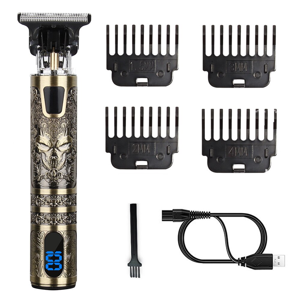 Elektrische Haar Schneiden Maschine Für Männer Drache Friseur Haar Trimmer 0mm Bart Rasierer USB kabellos Haar Haarschneidemaschine einstellen: Dämon König