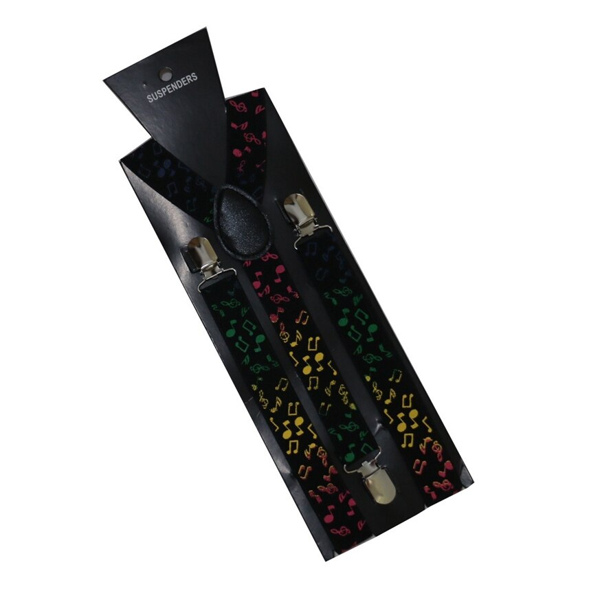 Mode 2.5 cm Breed Muzieknoot Bretels Voor Mens Womens: F