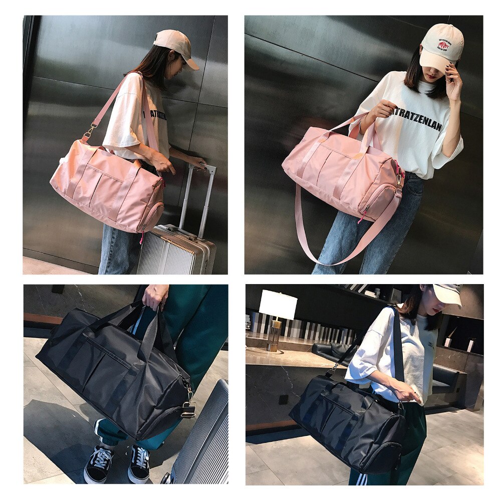 Sac de voyage de grande capacité salle de sport sac de sport de natation séparé vêtements humides chaussure poche épaule messager Couple sac à main