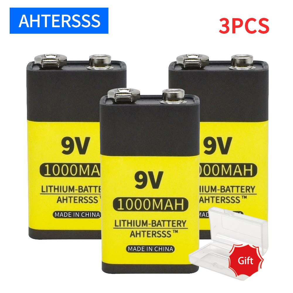 9V Usb Oplaadbare Batterij Lithium 6f22 9V LiIon Batterijen Voor