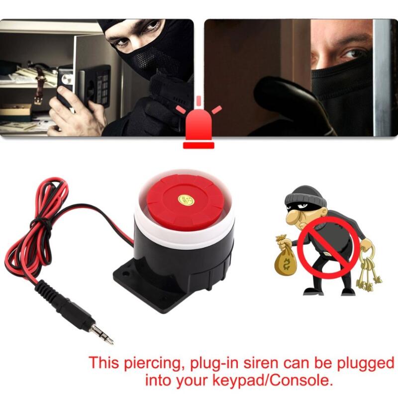 Red&Black Mini 120dB 12VDC Wired indoor siren Horn loudly siren for gsm wireless alarm system Newest