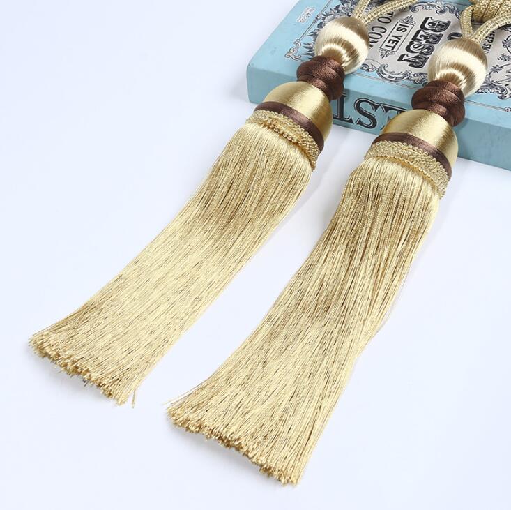 Rideau boule suspendu avec pompon, brosse à cravate, accessoires pour la maison: NO 12
