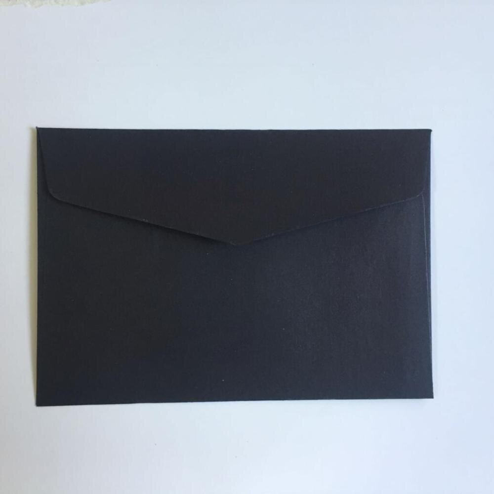 Enveloppes Kraft couleur bonbon solide, 10 pièces, jolies Mini enveloppes pour carte Scrapbooking, carte d&#39;invitation de fête de mariage, cartes de vœux,: Black 10pcs