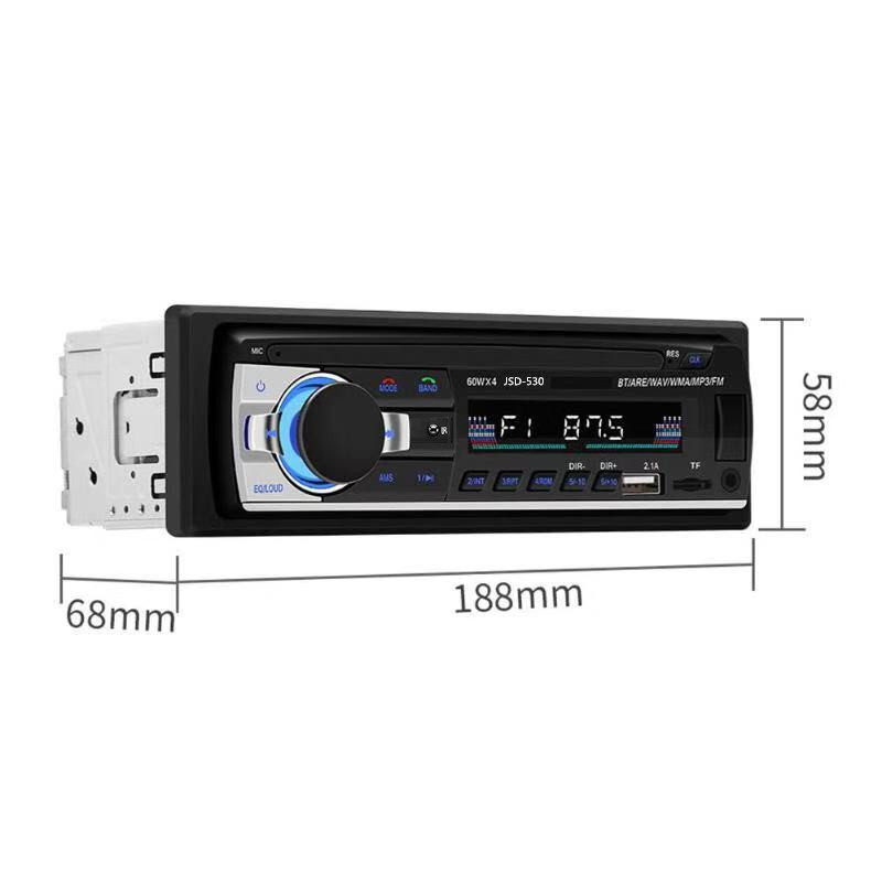 12V Auto Radio 1DIN Audio Stereo Digitale Bluetooth MP3 Multimedia Speler Fm Ontvanger Usb Opladen/Tf Met In dash Aux Input
