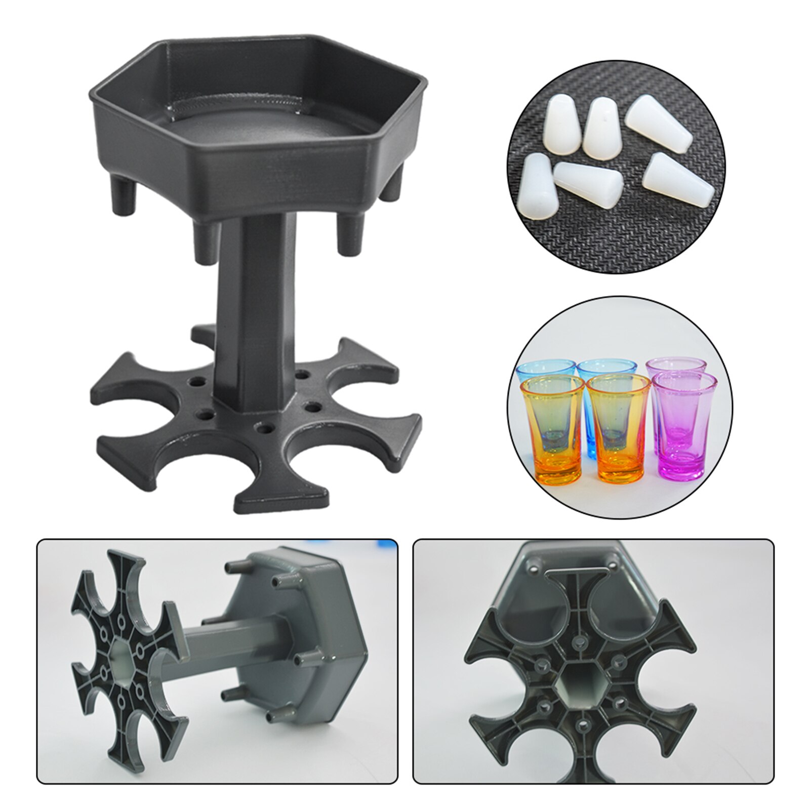 1pcs Party Rotating Wine Glass Holder Pourer Drinking Games Shot Glass Dispenser And Holder Whiskey Vodka Beer Funnel Dispenser