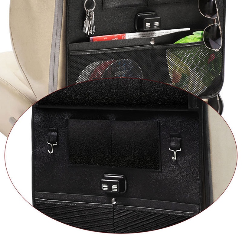 Auto Organizer Seat Back Pocket Auto Achterbank Opbergtas Universele Klaptafel Tablet Houder Lade Kofferbak Netto Opknoping Container