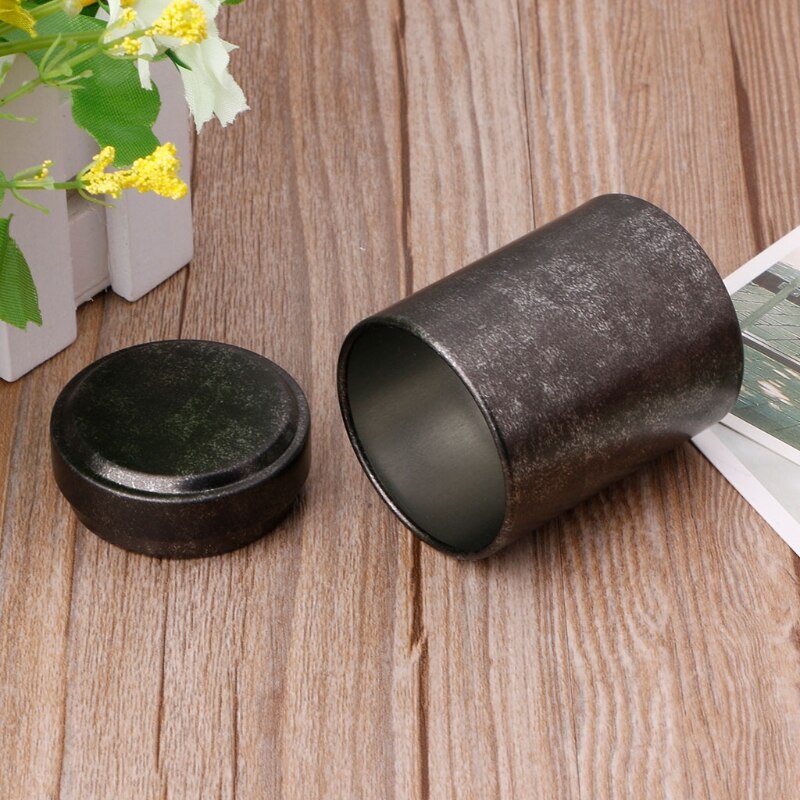 Mini Porable Thee Box Blik Reizen Outdoor Vaas Verzegelde Blikken 4.5x6.5 cm Ondersteuning