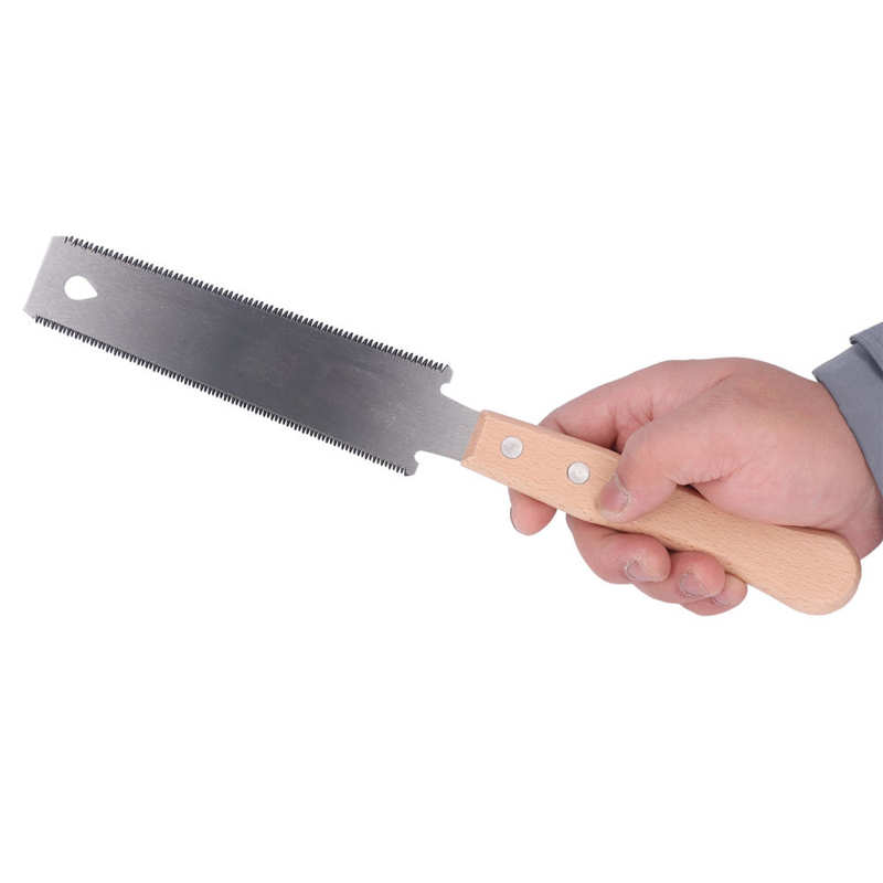 Double Edge Hand Saw Light Wood Handle DIY Hand Pull Saw for Woodworking Home Use Hand Pull Saw