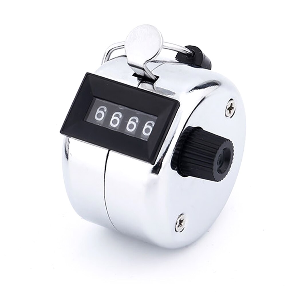 2Pcs Mechanical 4-Bit Counter Resettable Sports Soccer Football Basketball Golf Manual Press Number Counting Device