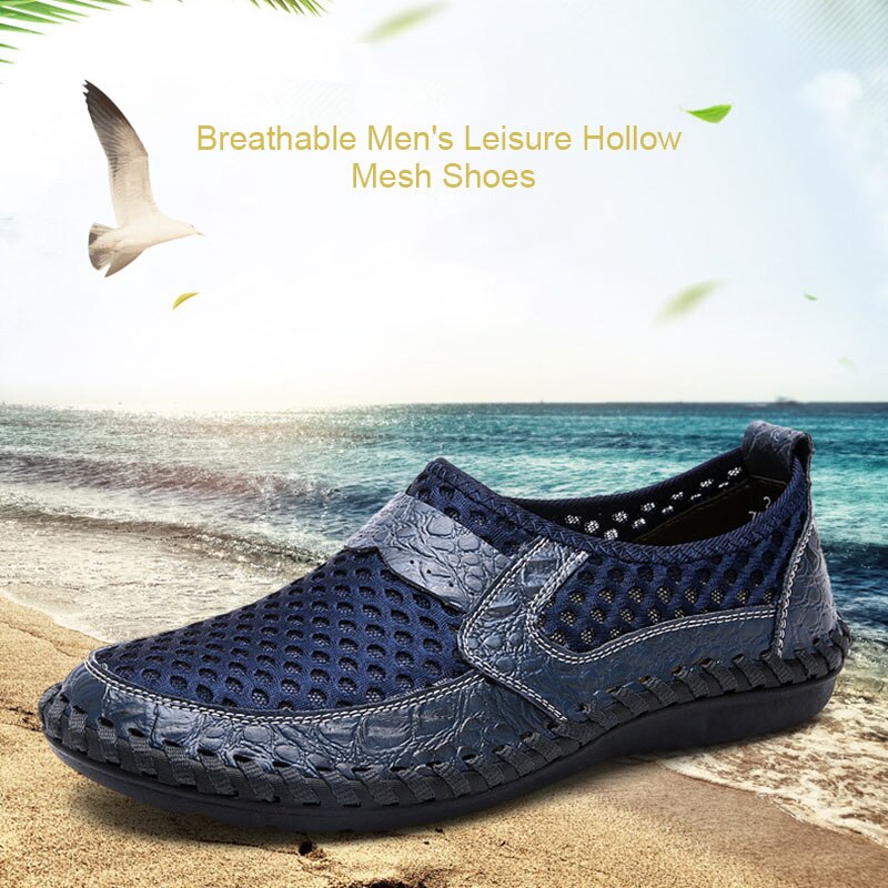 1 paar heren mesh casual schoenen ademend antislip voor zomer wandelen autorijden & t8