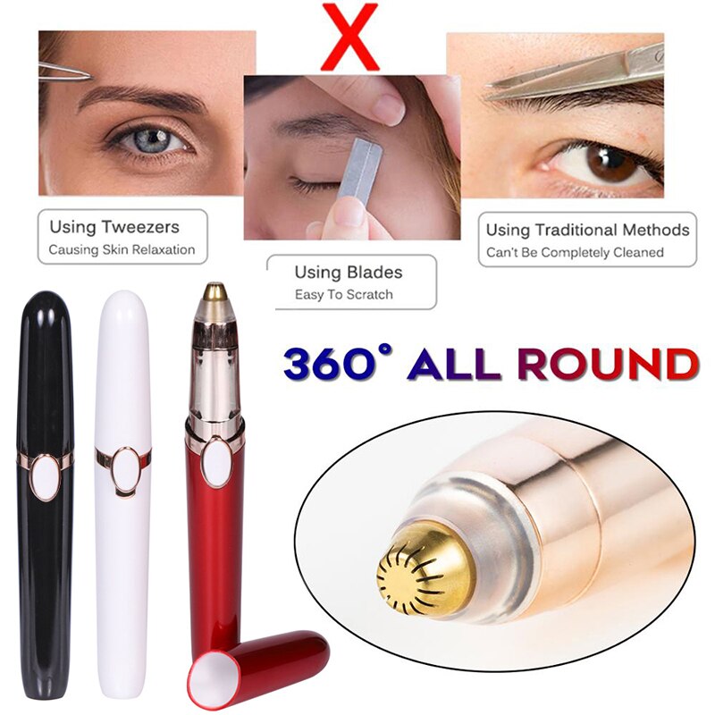 ! Mini Eyebrow Shaver Instant Painless Electric Face Brows Hair Remover Epilator Portable DFDF