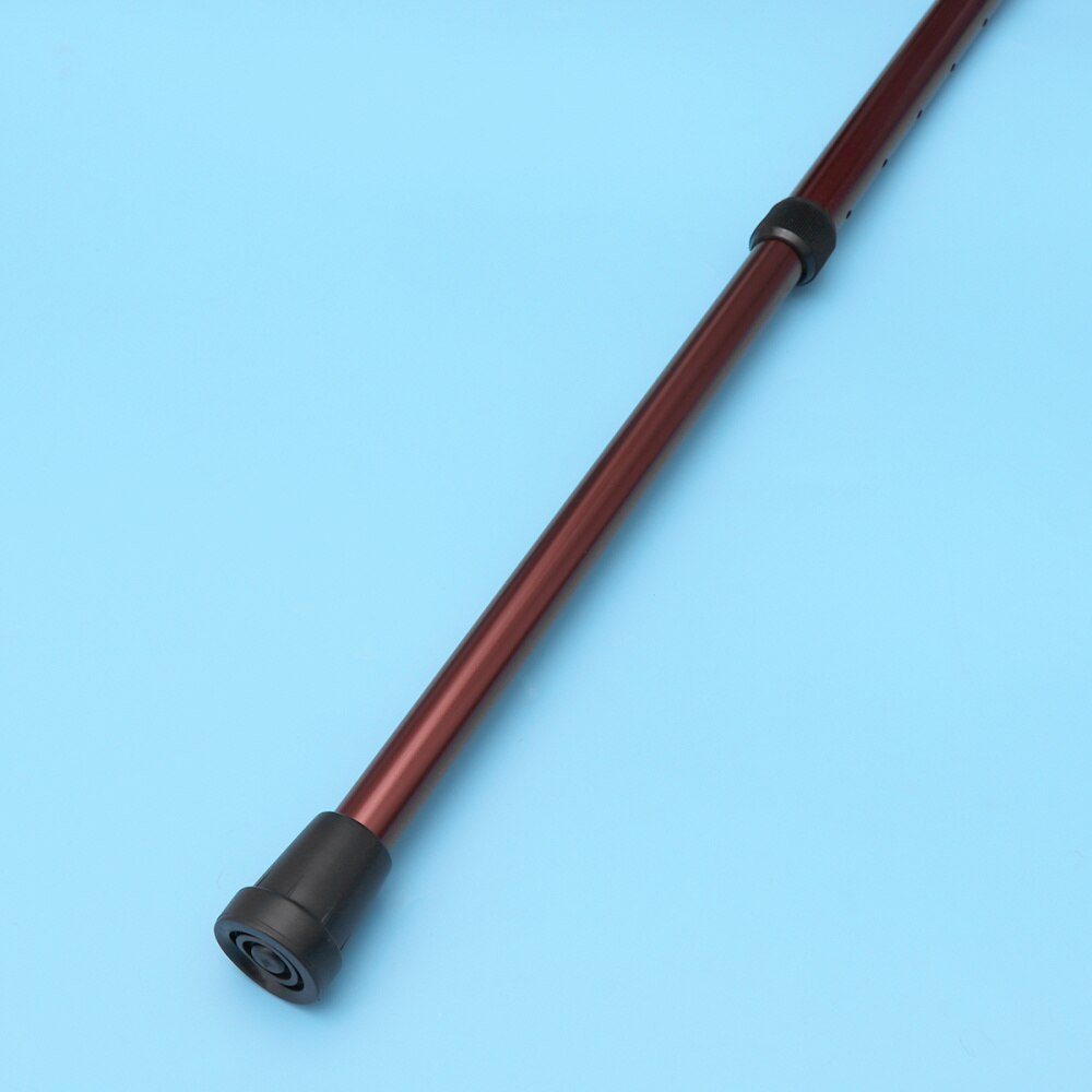 Six-section Telescopic Trekking Pole Walking Cane Aluminium Alloy Anti-skid Adjustable Walking Stick (Brown)