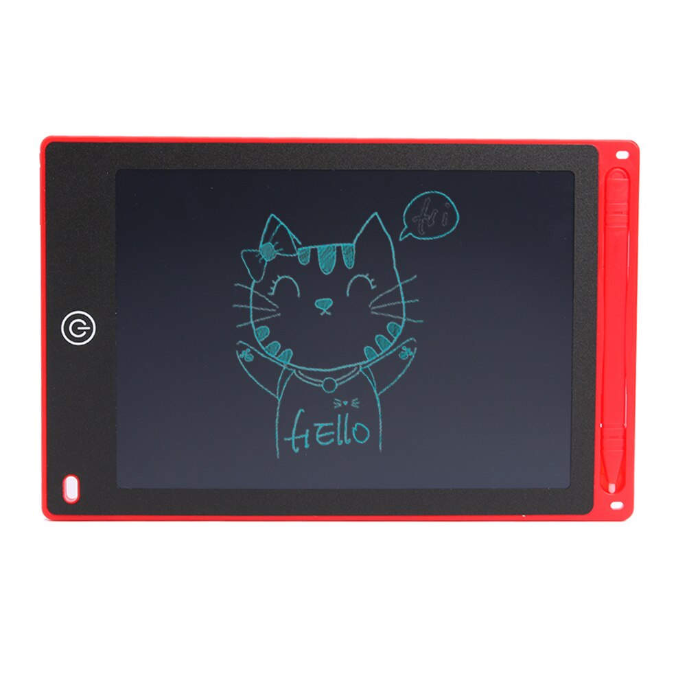 8.5/10 inch LCD Writing Tablet Partially Erasing Drawing Board Electronic Notepad Built-In Button Battery Graffiti WordPad: 8.5 inch Red