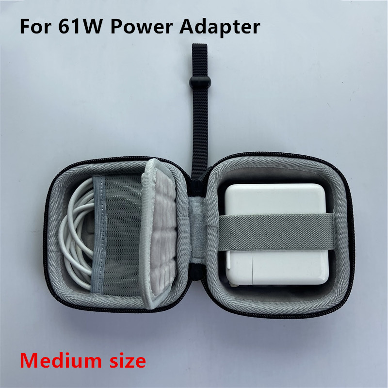 Hard Carrying Case for iPhone/iPad/iPod Power Adapter 140W 96W 87W 67W 61W 30W 29W 20W Case Bag Charger Head Storage Box: Medium for 61W