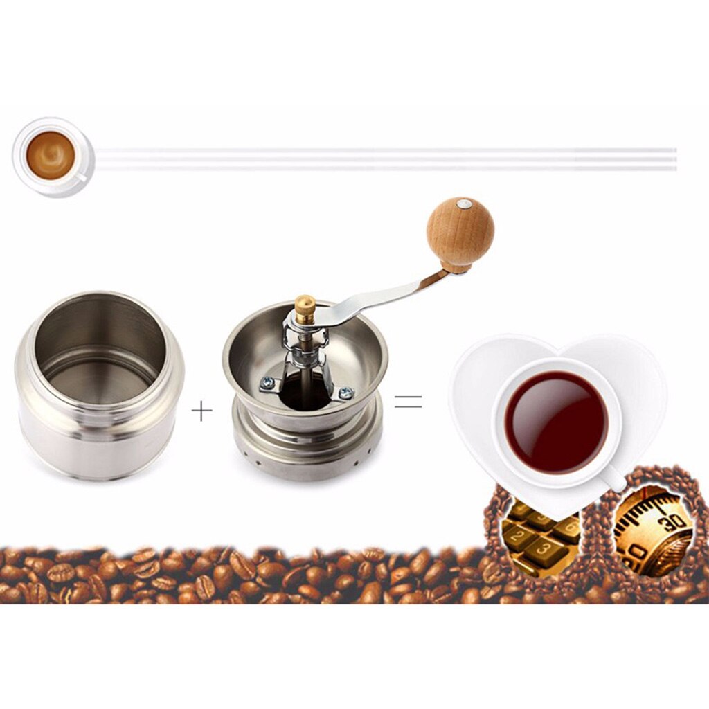 Handkoffiemolen Keramische Burr Koffiemolen Handmolen Espresso Bonen Boon Rvs Coffe Accessoires