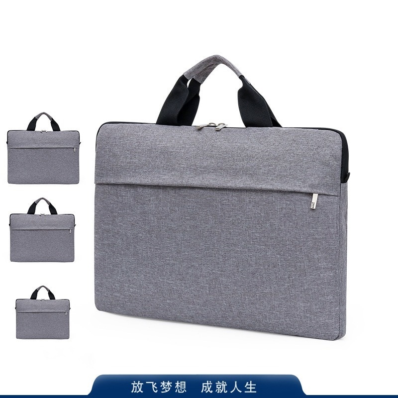 Ultradunne laptoptas 13/14 inch heren schokbestendige schoudertas voering notebooktas casual eenvoudig grote capaciteit grote laptoptas