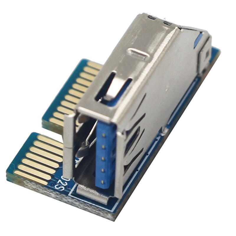 UEX101 Pci-E X1 Om X1 Extension Riser Card Adapter Met USB3.0 Kabel