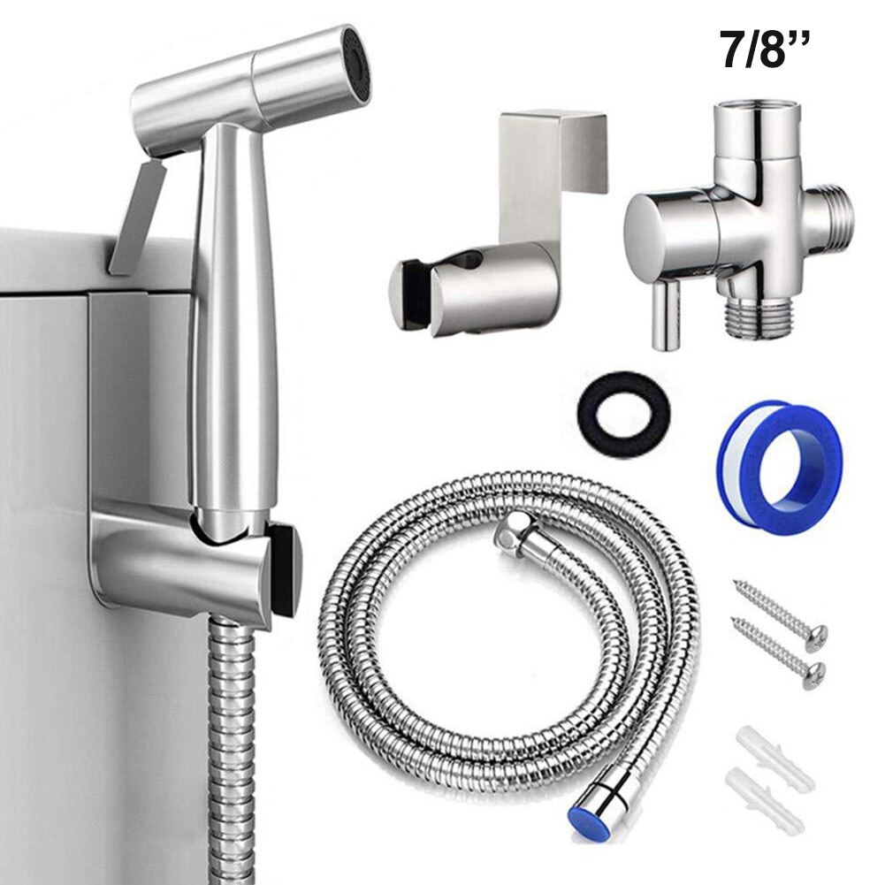 Handheld Bidet Sproeier Kit Rvs Hand Bidet Kraan Voor Badkamer Handspuit Douche: US