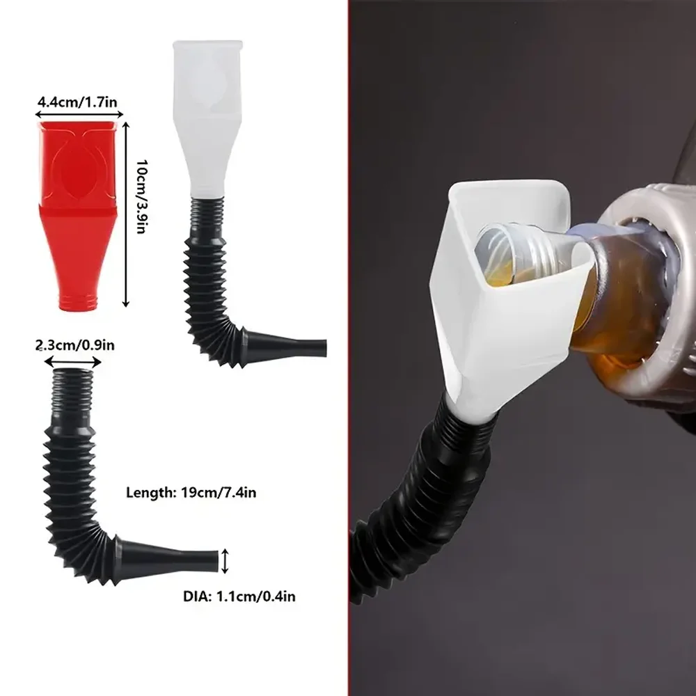 10Pcs Automotive Funnels Set Plastic Long Neck Oil Funnel Kit Flexible Wide Mouth Fuel Funnel for Filling Coolant Gasoline Water