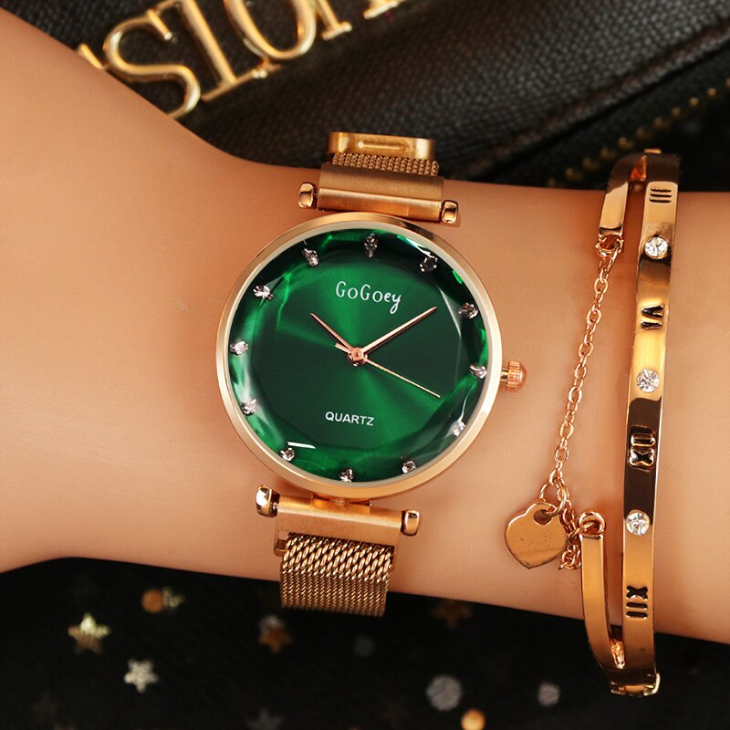 Gogoey Vrouwen Horloges Luxe Vrouwen Horloges Rose Gold Horloges Vrouwen Magnetische Armband Horloges Quartz Zegarek Damski