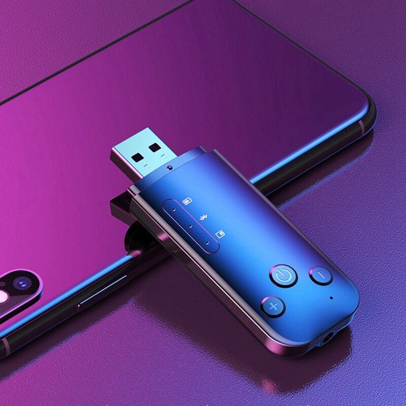 Usb dual output bluetooth adapter 5.0 trådløs bluetooth 6- i -1 o mottaker sender egnet for bil datamaskin tv