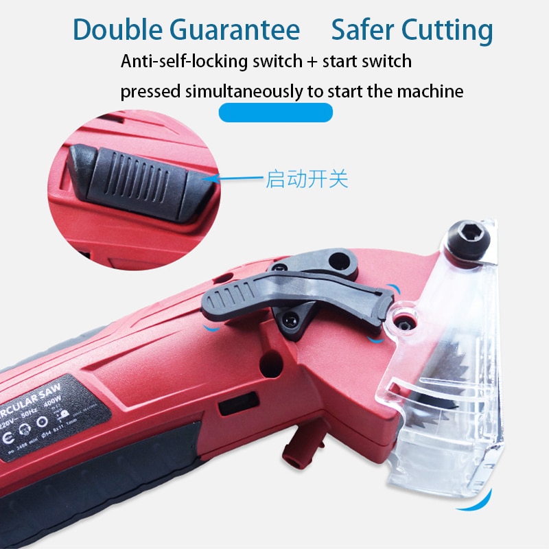 400W Electric Saw Mini Circular Saw DIY Power Strong Toughness Multi-functional Electric Saw Portable Tool for Cutting Wood