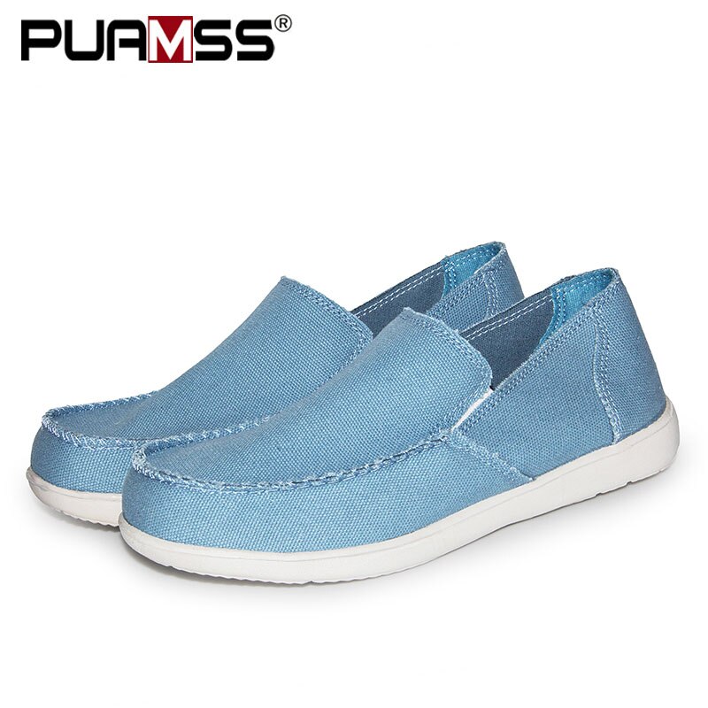 Summer Men Loafers Men Shoes Natural Canvas Shoes Breathable Casual Shoes Men Sneakers Zapatillas Hombre: Sky blue / 41