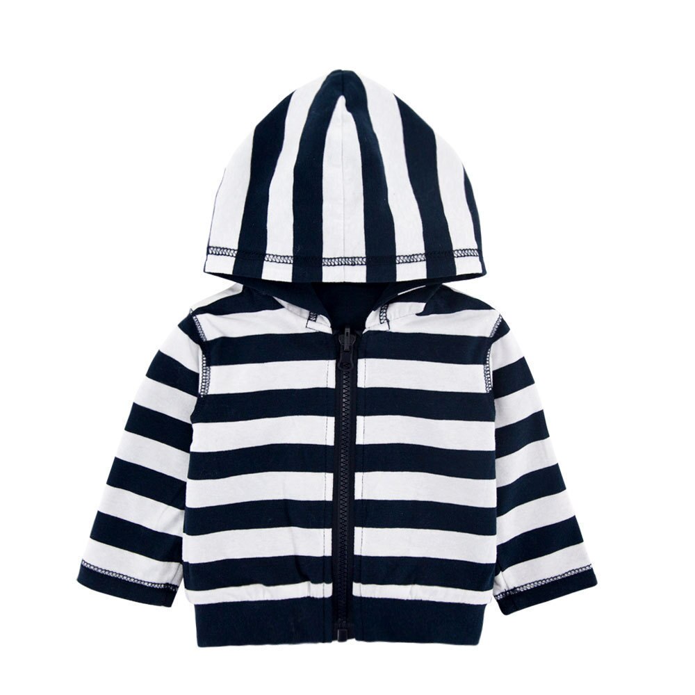 Frühling Herbst Gestreiften Baby Mantel Neugeborenen Mädchen Jungen Lange Ärmel Spitzen Jacke Baby Kleidung: 6m