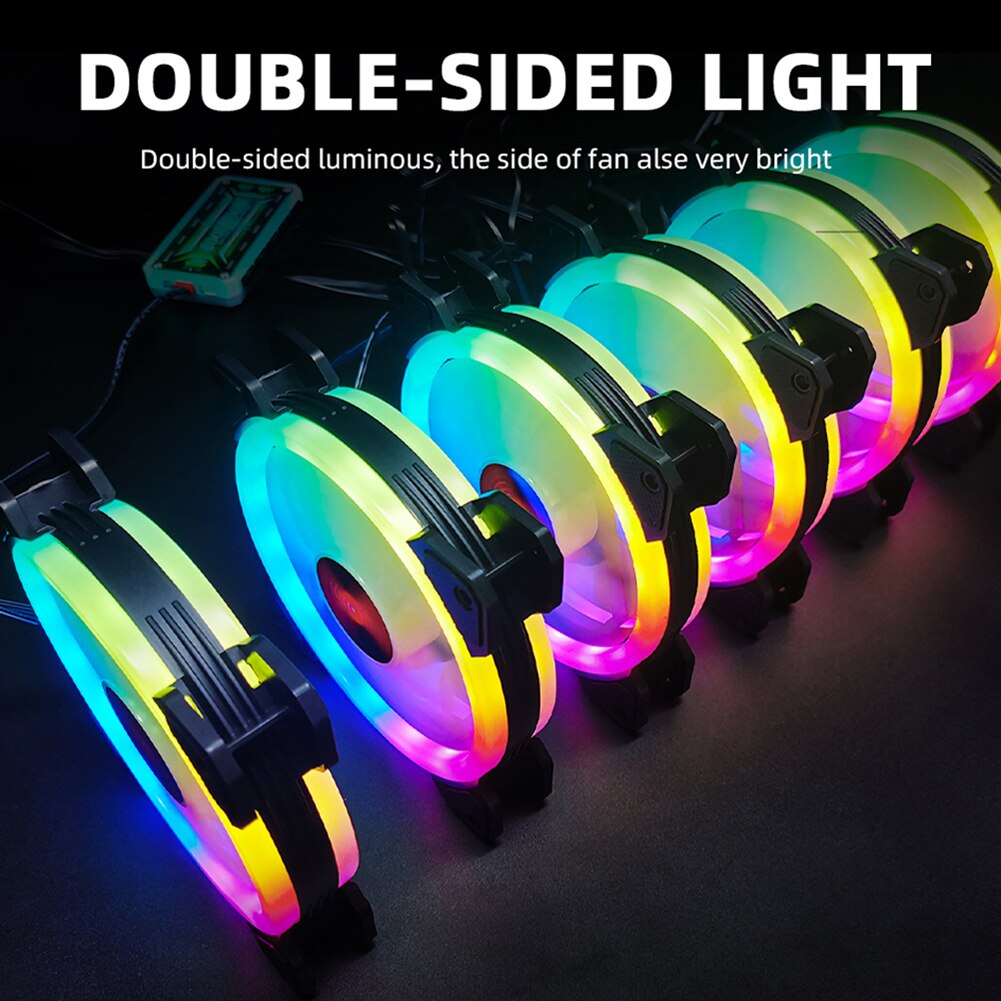 Coolmoon Case Fan PC Cooling RGB Fan with IR Remote Quiet Computer Case CPU Cooler and Radiator Computer Components 120mm fan